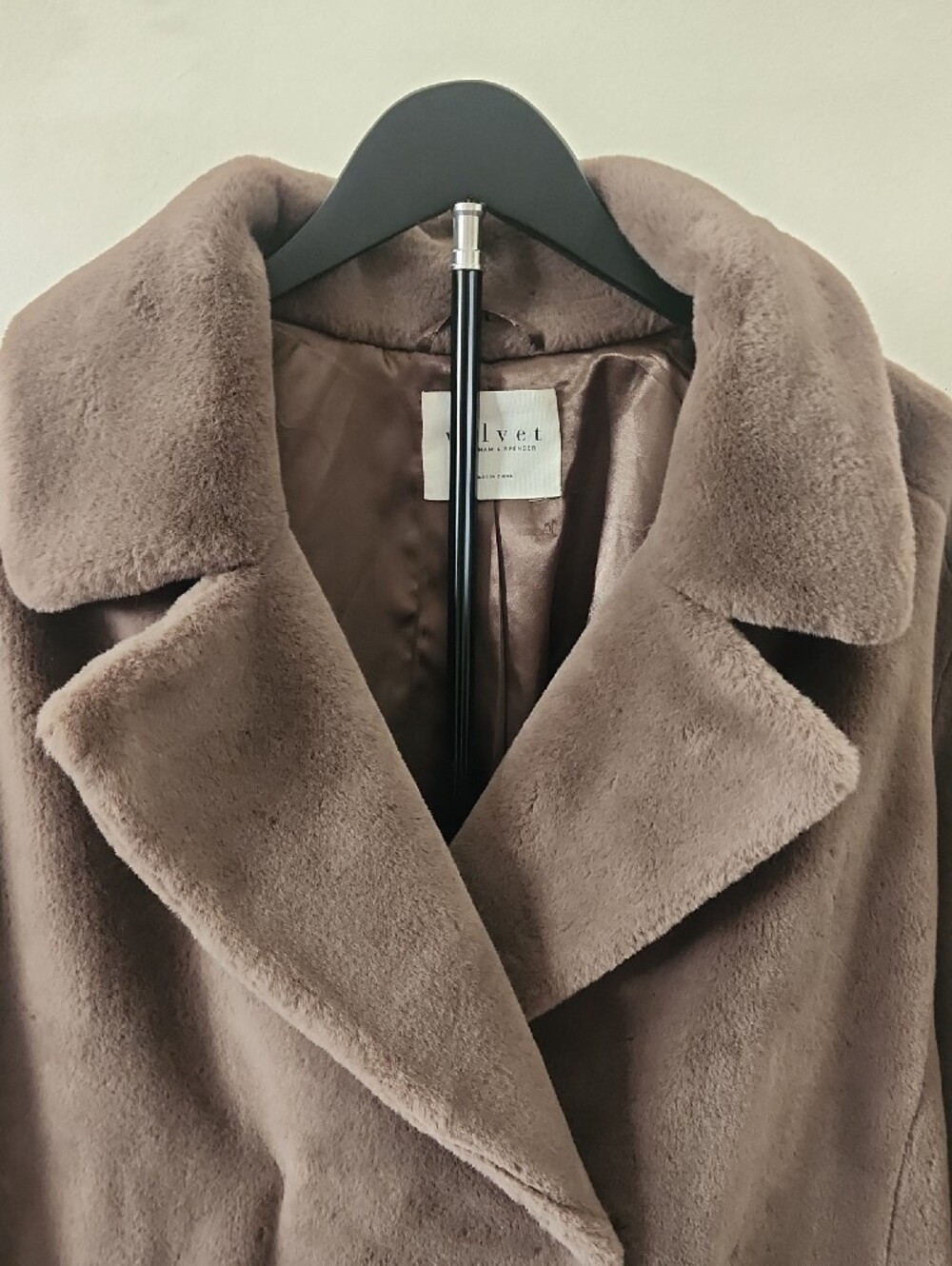 Velvet by Graham & Spencer Brown Faux Fur Teddy Jacket Coat - Picture 3 of 11